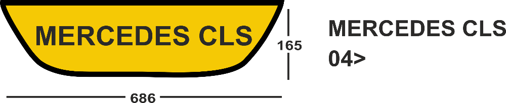 Shaped Acrylic 686 X 165 Option 13 Mercedes CLS 04 Onwards (Pack of 10) - Otis Components Number Plates