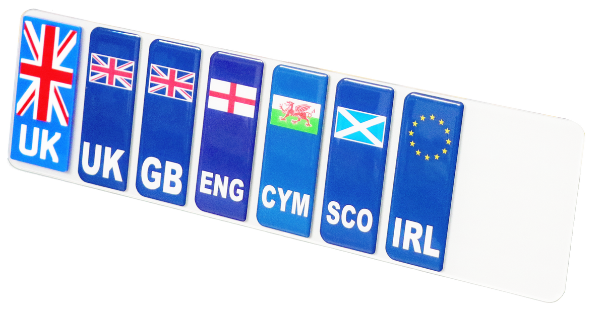 Flogs Number Raised Flags for Number Plates | 3D & 4D UK, GB, National Flags – Otis ...