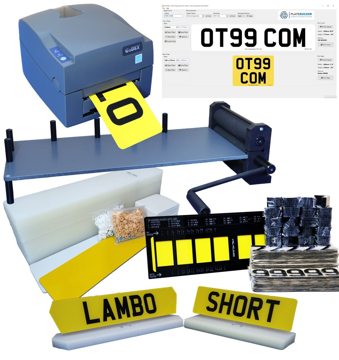 Package 3 - Otis Components Number Plates