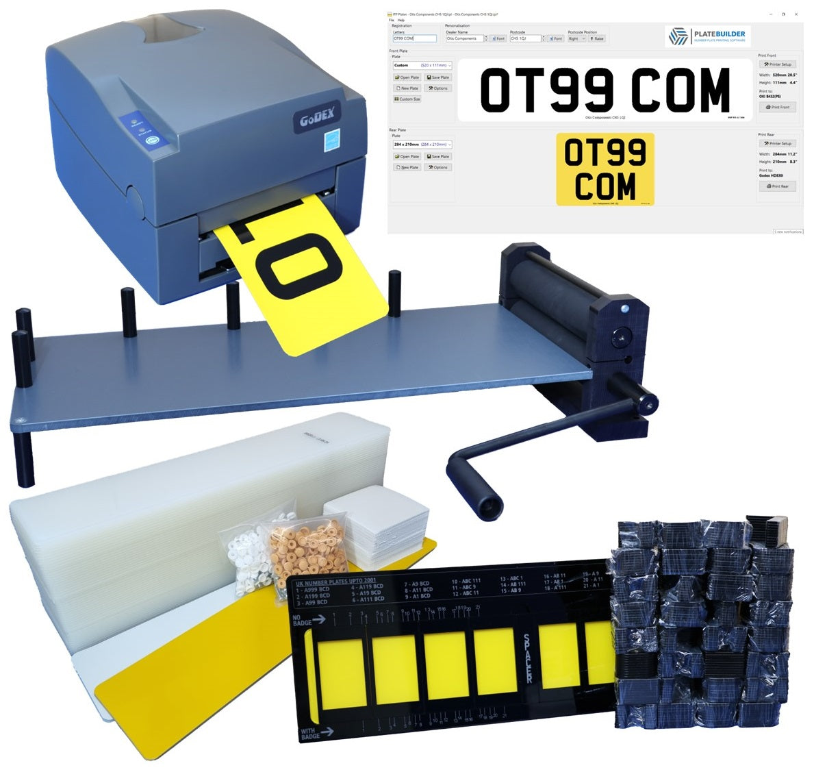 Package 2 - Otis Components Number Plates