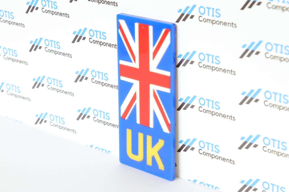 4D Acrylic Raised Flag UK Rear - Premium Number Plate Printer Accessory