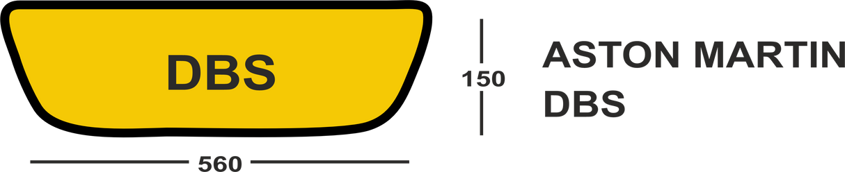Shaped Acrylic 560 X 150 Option 3 Aston Martin DBS (Pack of 10) - Otis Components Number Plates