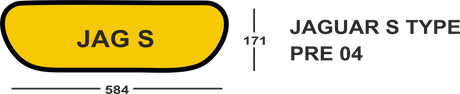 Shaped Acrylic 584 X 171 Option 7 Jaguar S Type Pre 04 (Pack of 10) - Otis Components Number Plates