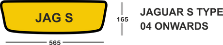 Shaped Acrylic 565 X 165 Option 8 Jaguar S Type 04 Onwards (Pack of 10) - Otis Components Number Plates