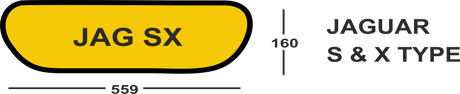 Shaped Acrylic 559 X 160 Option 9 Jaguar S & X Type (Pack of 10) - Otis Components Number Plates