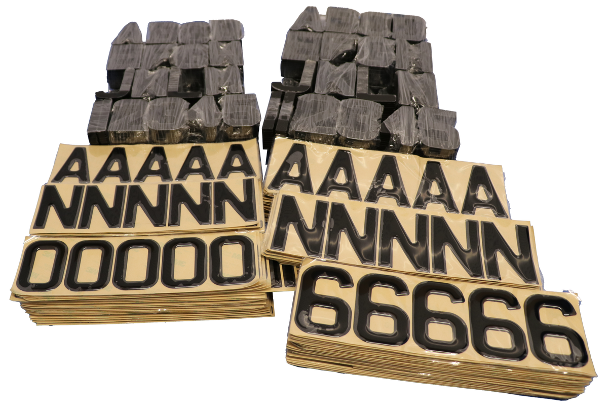 Number Digit Pack Raised Digit Starter Packs for Number Plates | 3D & 4D Kits – Otis ...
