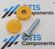 Yellow Screws with Domes (Pack of 100) - Essential Number Plate Printer Spares